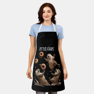 Tablier Otter Chaos Drôle Bagel Combattre Des Loutres De M