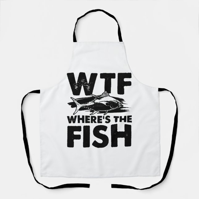 Tablier Où est le poisson Wtf pêche (Recto)