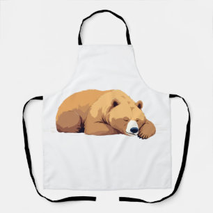 Tablier Ours Adorable Mignonne Animal Dormir Relaxant Calm