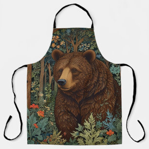 Tablier Ours brun rustique rétro