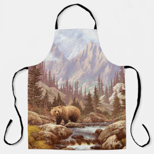 Tablier Ours grizzly dans les montagnes Rocheuses / AF-006
