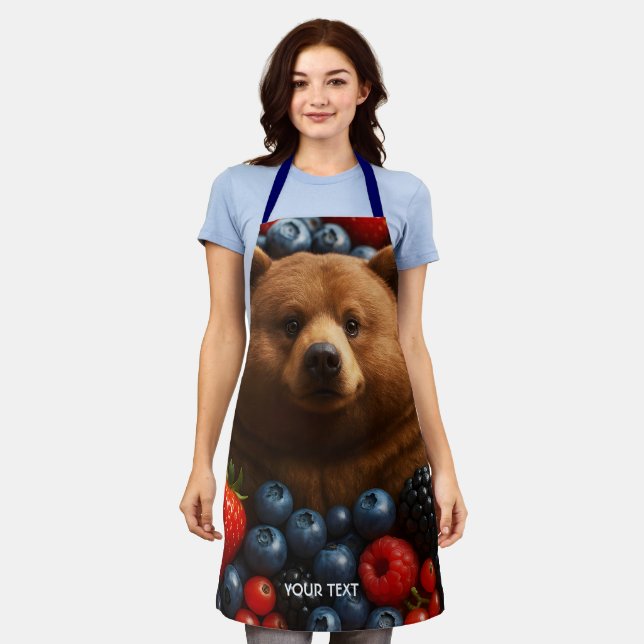 Tablier Ours Mignon Fantastique Avec Des Baies (Porté)