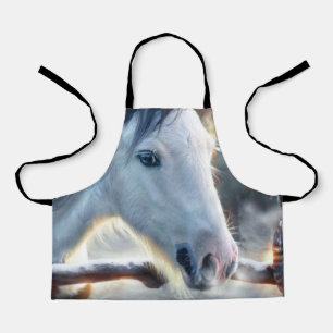 Tablier Owl Horse et Beautful