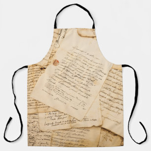 Tablier Pages de cahier rustique mignonnes motif