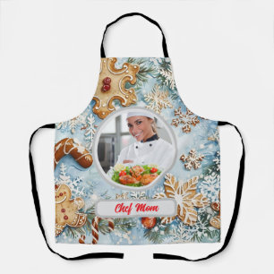 Tablier Pain d'épices Chef personnalisé Maman Photo Holida
