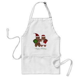 Tablier Pain d'épices Couple Joyeux vacances Apron