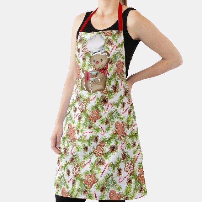 Tablier Pain d'épices Homme Nom personnalisé Cadeau de Noë (Insitu)