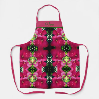 Tablier Paire de fleurs Hibiscus rouge Abstraite personnal