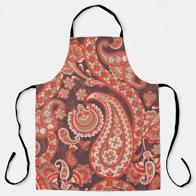 Tablier Paisley vintage seamless pattern. Fantastic flower (Recto)