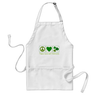 Tablier Paix, amour et shamrocks