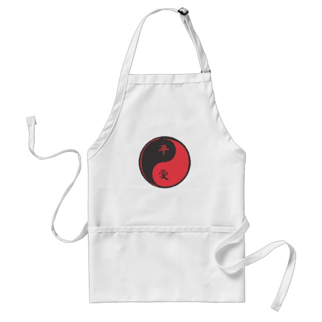 Tablier Paix et amour Yinyang (Devant)