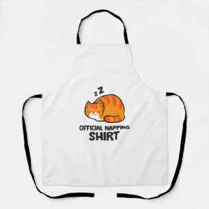 Tablier Pajama de chemise couchée du chat