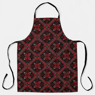 Tablier Palestine Broderie Tatreez Motif12 crm-rouge