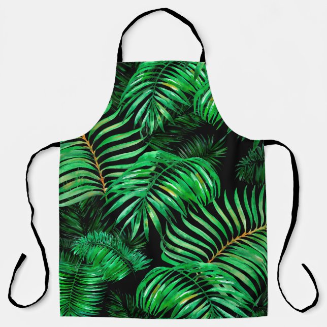 Tablier Palm vert feuille motif (Recto)