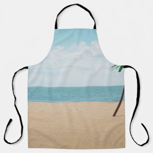 Tablier Palmier artificiel vert en bord de mer