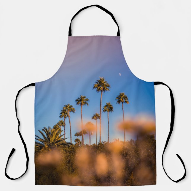 Tablier Palmier sous ciel bleu (Recto)
