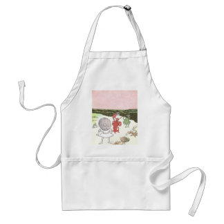 Tablier Palourde, homard et crabe sur la plage