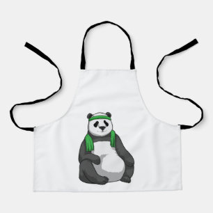 Tablier Panda à Fitness avec serviette