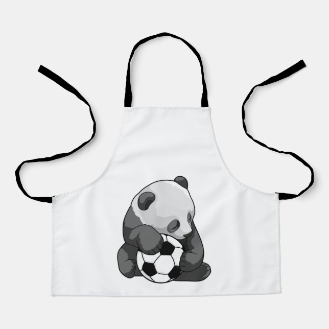 Tablier Panda avec balle de football (Recto)