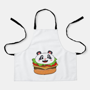 Tablier Panda avec hamburger