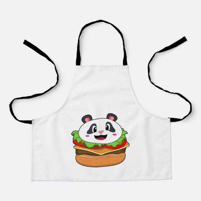Tablier Panda avec hamburger (Recto)