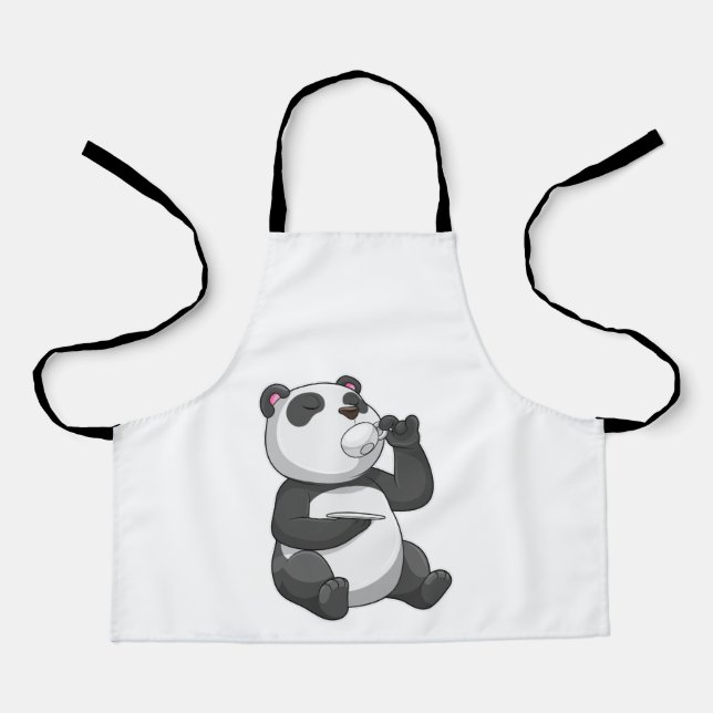 Tablier Panda avec Tea Cup (Recto)
