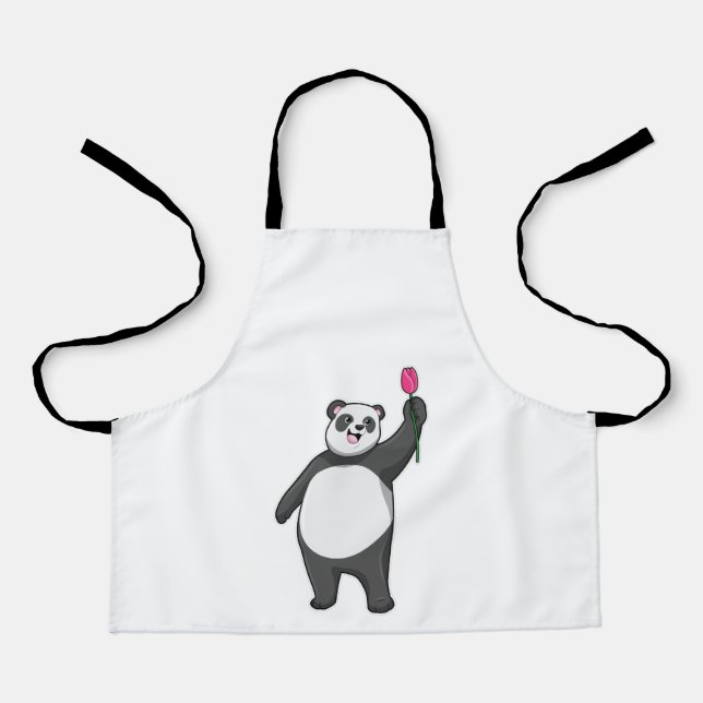 Tablier Panda avec Tulipe (Recto)