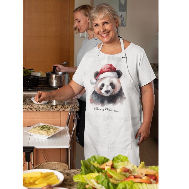 Tablier Panda de Noël, personnalisable (Créateur téléchargé)