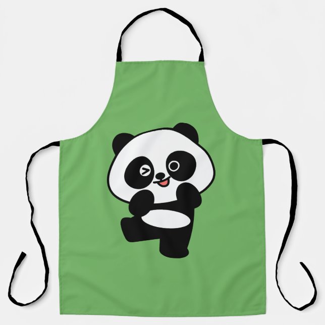 Tablier Panda drôle en train de faire le dab - Conception  (Recto)