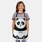 Tablier Panda Face Cute Pour Les Enfants Tout-En-Plan Amus (Insitu)
