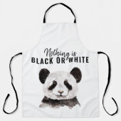 Tablier Panda Funky Moderne Noir Et Blanc Avec Citation (Front)
