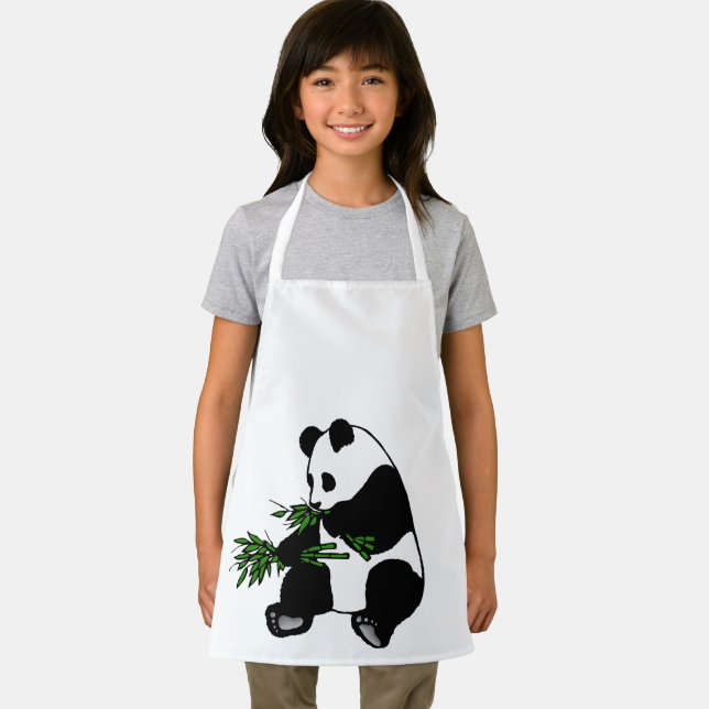 Tablier Panda géant mange du bambou (Insitu)