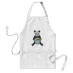 Tablier Panda mangeant des nouilles de ramen