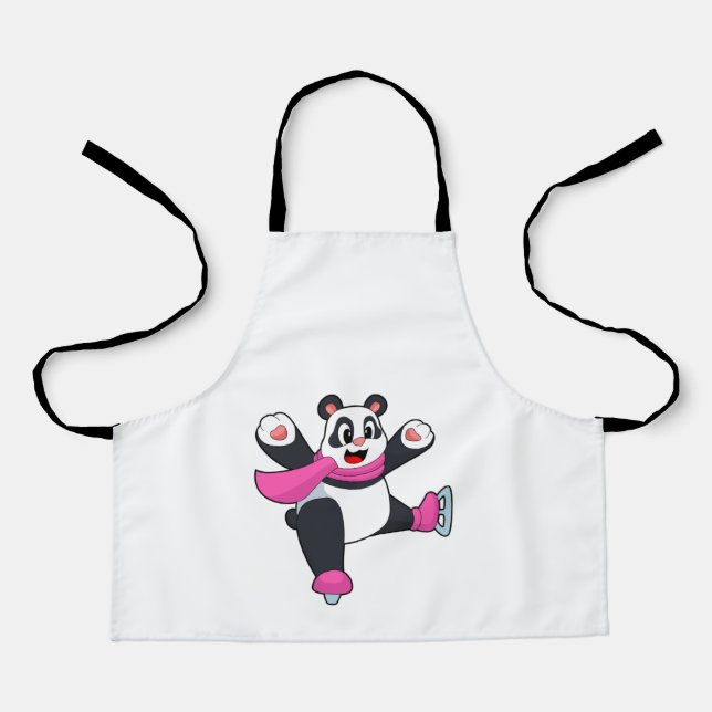 Tablier Panda Patinage sur glace Patins sur glace (Recto)