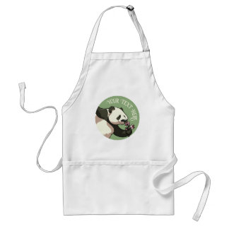 Tablier Panda souriant & conception de fleurs de cerisier 