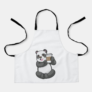 Tablier Panda with Coffee to go