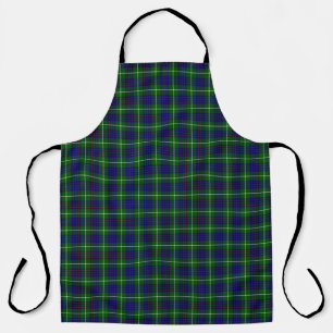 Tablier Panier bleu vert tartan MacIntyre