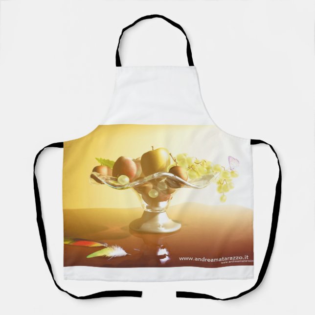 Tablier Panier de verre avec fruits et batteries (Recto)