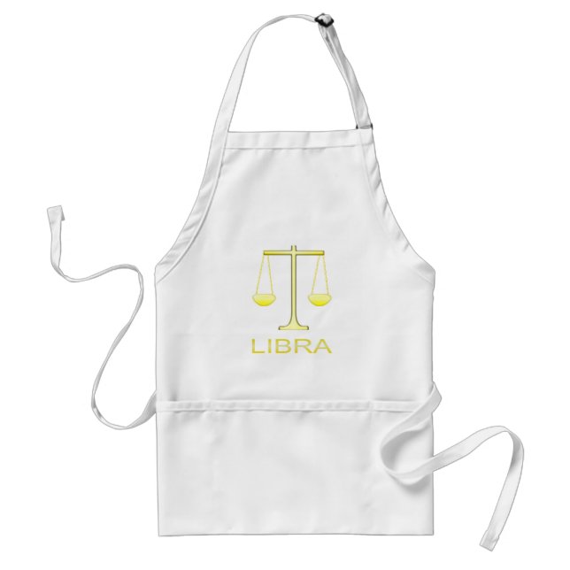 Tablier Panneau étoile Balance dorée de Libra (Devant)