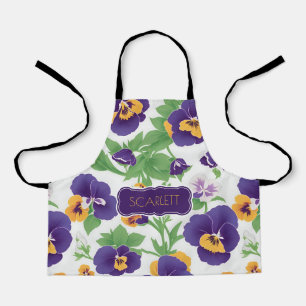 Tablier Pansy Floral coloré Motif personnalisé