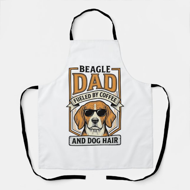 Tablier Papa Beagle alimenté par le café et le maillot de  (Recto)