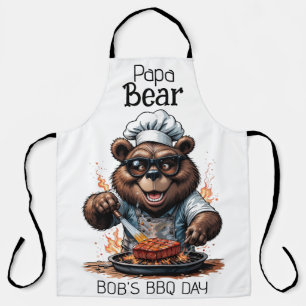 Tablier Papa Bear Chef Barbecue Day