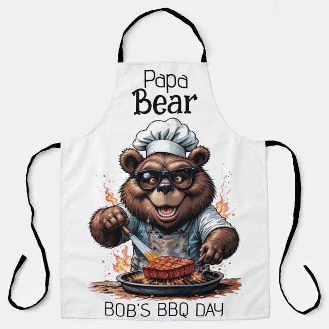 Tablier Papa Bear Chef Barbecue Day (Recto)