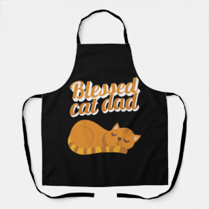 Tablier Papa Chat Drôle Bénis Chat Orange Tabby Félin