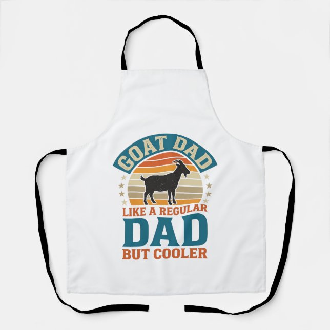 Tablier Papa Chèvre Comme un Papa Régulier Mais Plus Cool  (Recto)