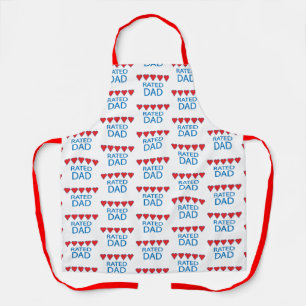 Tablier Papa cinq coeurs