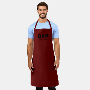 Tablier Papa, Custom Est date Fête des pères marron noir