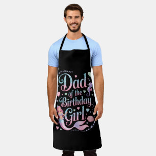 Tablier Papa de la fille d'anniversaire sirène