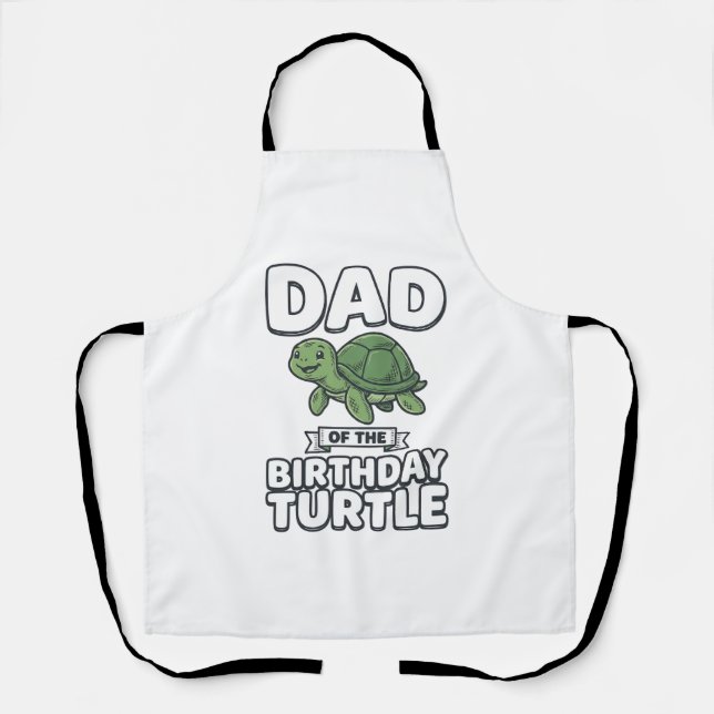 Tablier Papa de la tortue d'anniversaire Création drôle de (Recto)