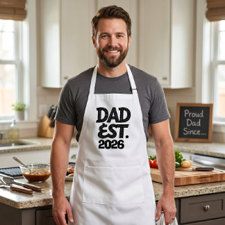 Tablier Papa depuis 2026 Fier Papa Depuis